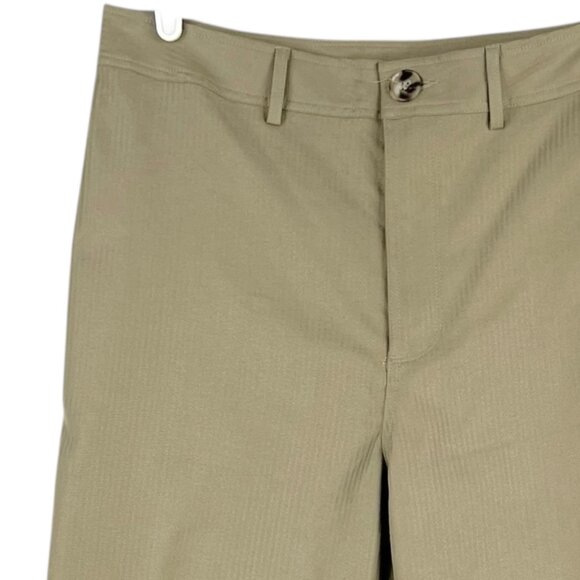 Express x Rachel Zoe Men Striped Green Stretch Pant 32x32 Flat Slim Straight Leg - Picture 5 of 11